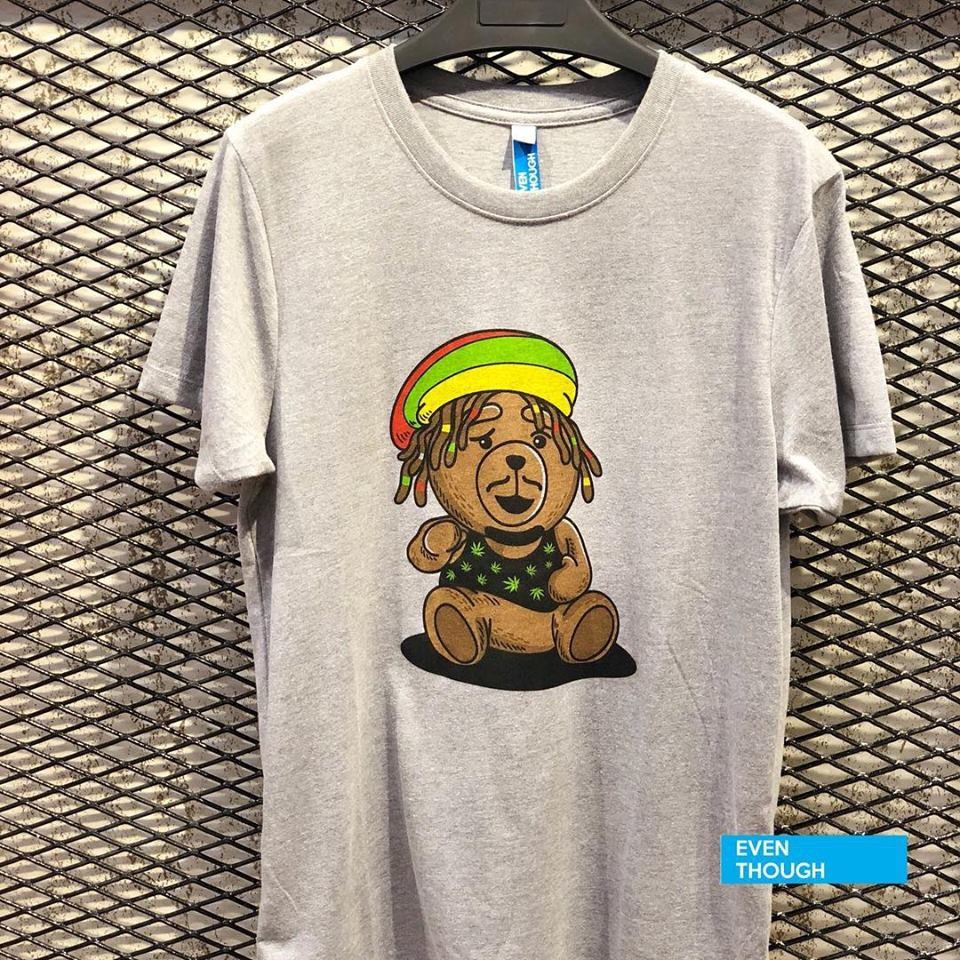 เสื้อยืดผ้าฝ้ายพิมพ์ลายขายดีเสื้อยืด-bear-marley-ผลิตจาก-cotton-usa-100-มี-3-สี-black-candy-grey