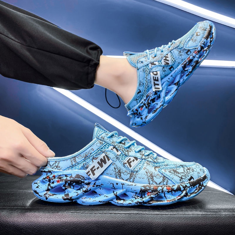 รองเท้าแตะครึ่งมะพร้าวผู้ชาย-2022-รองเท้าแตะส้นเตารีดมะพร้าวขี้เกียจ
