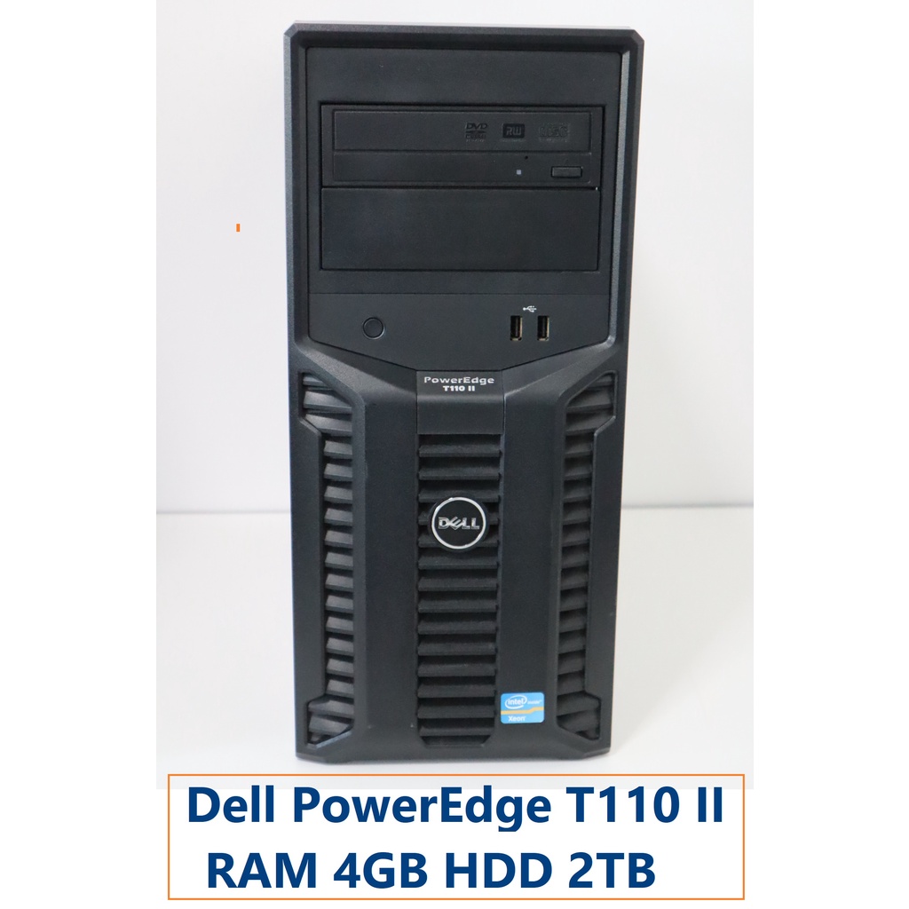 ภาพหน้าปกสินค้าDell PowerEdge T110 II Intel Xeon E3-1220 V2 @ 3.10GHz -RAM 4GB -HDD Sas 2TB -DVD-RW