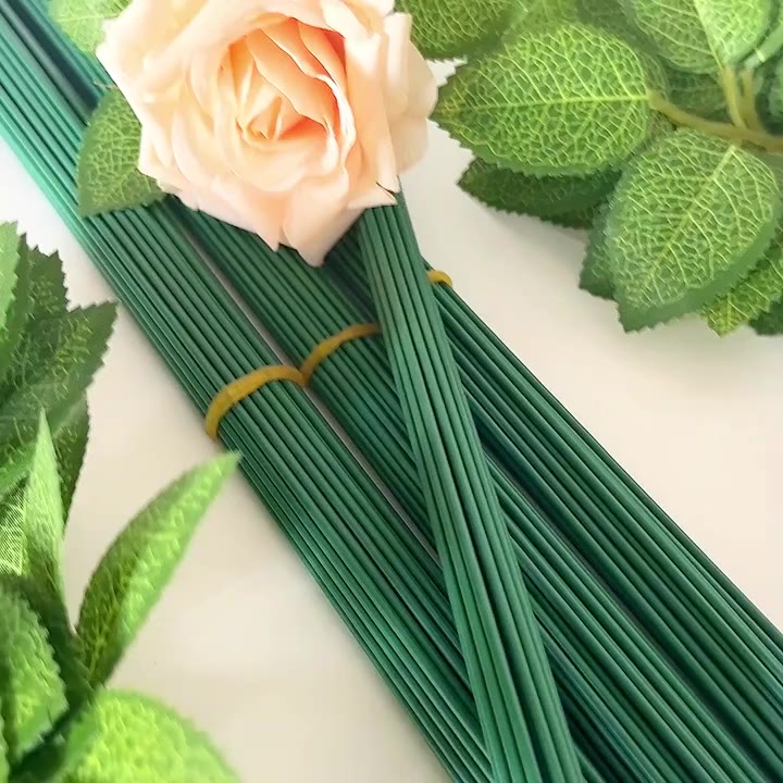ช่อดอกไม้-ลวดเหล็ก-พลาสติก-สีเขียว-สําหรับตกแต่งบ้าน-งานแต่งงาน-diy