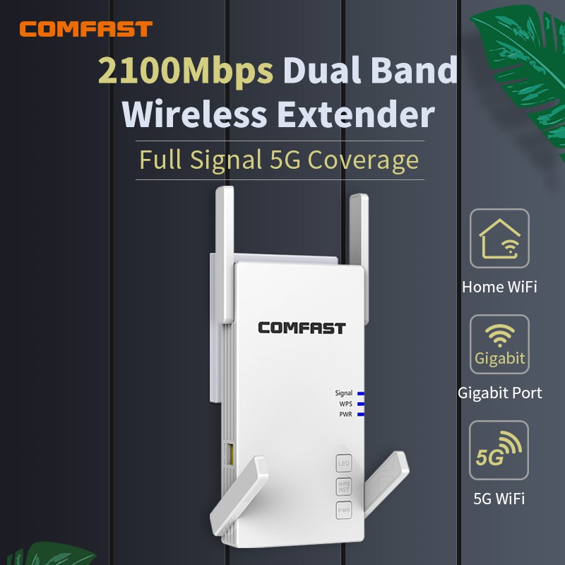 ภาพหน้าปกสินค้าcomfast ย่านความถี่ 5G/2.4G 750Mbps/1200Mbps/2100Mbps dual band WIFI Repeater ย่านความถี่ 5G/2.4G จากร้าน zmmobile บน Shopee