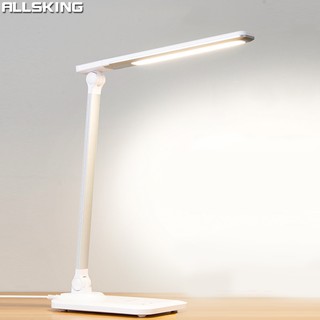 Allsking Table lamp โคมไฟอ่านหนังสือ โคมไฟตั้งโต๊ะ โคมไฟชาร์จ ไฟLED พับเก็บได้ แสงถนอมสายตา ปรับแสงได้3ระดับ