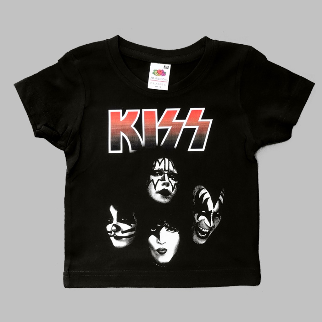 เสื้อคอกลมสำหรับเด็กลายวงดนตรีkiss