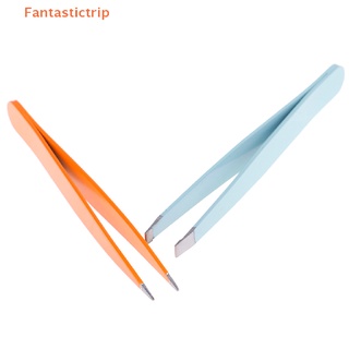 Fantastictrip ปลายแหลม / ปลายแบน แหนบคิ้ว สเตนเลส ตา แหนบ เครื่องมือกําจัด แฟชั่น