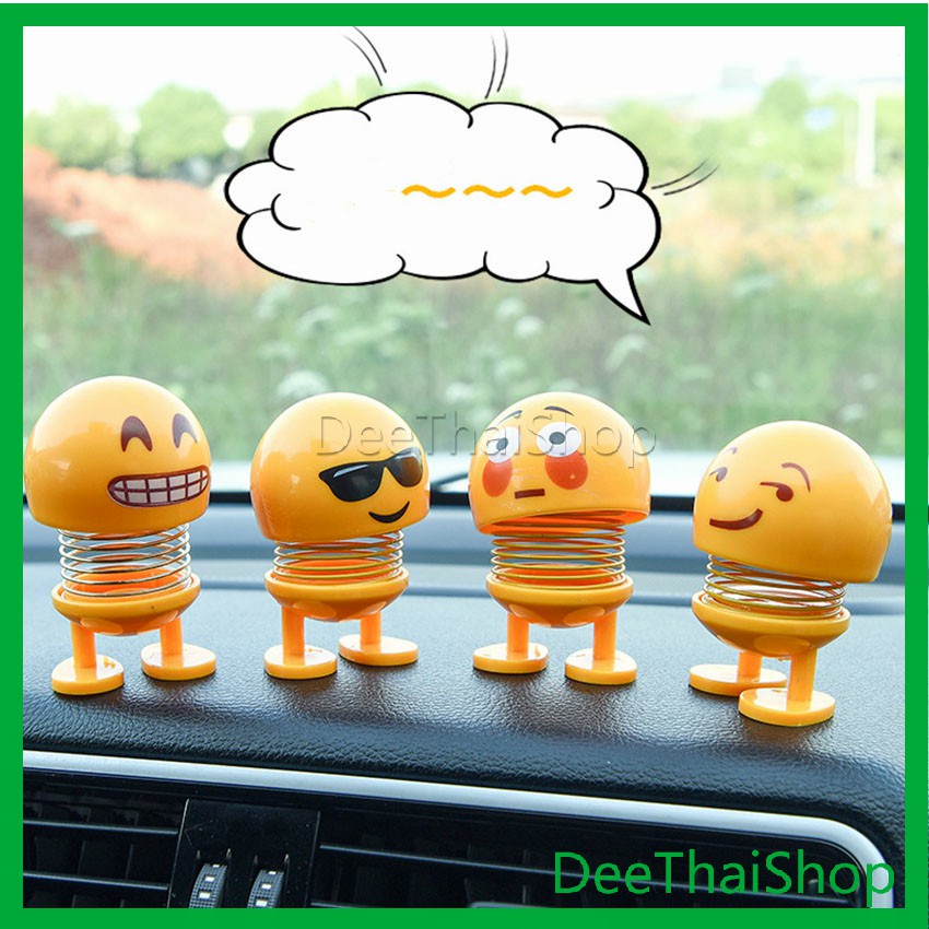 dee-thai-a640-ตุ๊กตาอิโมจิ-ตุ๊กตาส่ายหัว-ตกแต่งรถภายใน-emoji-ตุ๊กตาส่ายหัวได้-ประดับยนต์-อีโมติคอน-car-decoration