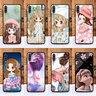 เคส Samsung A70 ลายการ์ตูนผู้หญิง ขอบนิ่มหลังแข็ง เคสมือถือ เคสโทรศัพท์ Case เคส TPU ขอบนิ่มหลังแข็ง ไม่ขูดตัวเครื่อง