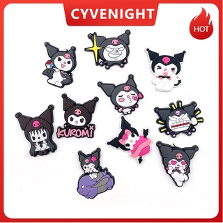 สินค้า ตัวติดรองเท้า PVC ลายการ์ตูนกราฟฟิตี้ Kuromi Melody น่ารัก สําหรับตกแต่งรองเท้า