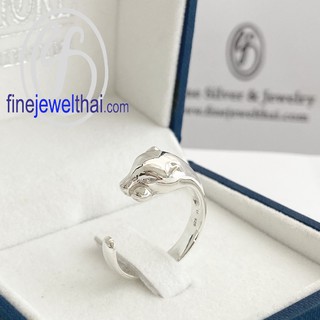Finejewelthai-แหวนเงิน-แหวนเสือ-แหวนเกลี้ยง-เงินแท้-R138100