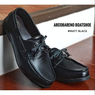 ภาพหน้าปกสินค้าArcobareno​ Boat Shoes Matt Black ซึ่งคุณอาจชอบสินค้านี้