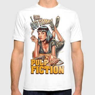 ใหม่ เสื้อยืด ลาย Pulp Fiction Novelty