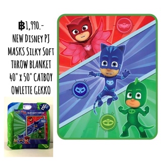 ผ้าห่มขนนุ่ม NEW Disney PJ MASKS Silky Soft THROW BLANKET 40" x 50" CATBOY OWLETTE GEKKO