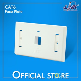 ภาพขนาดย่อของภาพหน้าปกสินค้าLINK FACE PLATE 1 PORT CAT6 (US-2001AWH) จากร้าน interlink_official_shop บน Shopee ภาพที่ 1