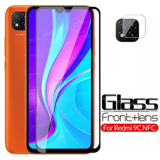 ส่งทั่วไทย ตรงรุ่น ได้แป็นชุด 2in1 Xiaomi Redmi 9C ฟิล์มเลนส์กล้อง ฟิล์มกระจกเต็มจอขอบดำ ฟิล์มกันกระแทก