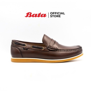 Bata บาจา รองเท้าลำลองแฟชั่น รองเท้าคัทชูแบบสวม เทMOCCASIN  สีน้ำตาล รหัส 8414732