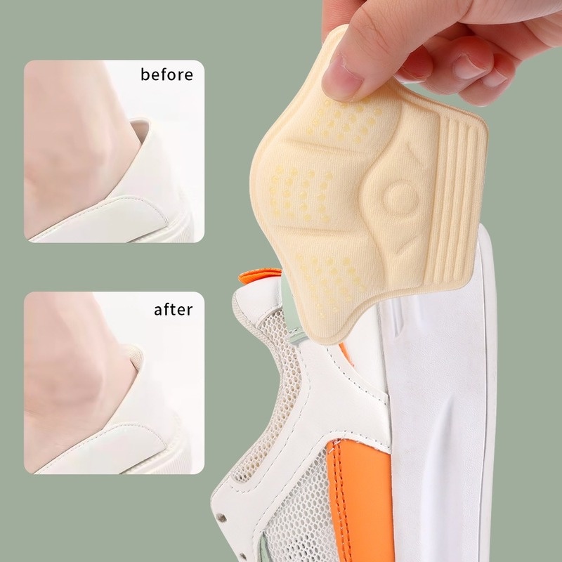 สติกเกอร์ติดส้นเท้า-แบบหนา-ทรงมงกุฎ-2-ชิ้น-สติกเกอร์ป้องกันส้นเท้า-กันลื่น-ฟองน้ํานุ่ม-คุณภาพสูง