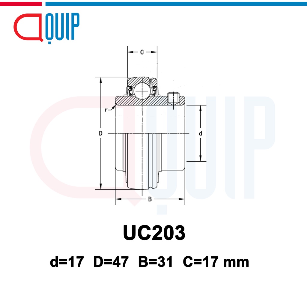 uc203-ldk-ตลับลูกปืน-bearing-units-uc-203-เพลา-17-มม