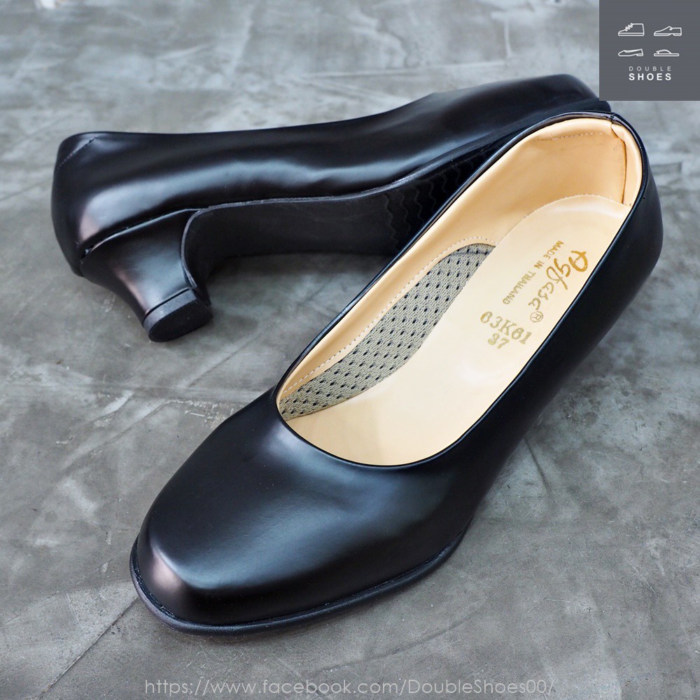 รูปภาพสินค้าแรกของรองเท้าคัทชูนักศึกษา คัทชูทางการ ส้น 1.5 นิ้ว Agfasa รุ่น 63K61 ไซส์ 36-45