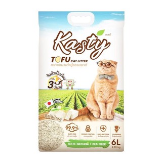 สินค้า Kasty ทรายแมวเต้าหู้ธรรมชาติ 100% ขนาด6L.