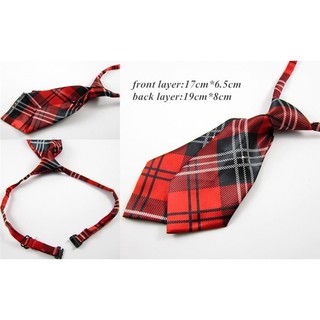 ภาพขนาดย่อของภาพหน้าปกสินค้าเนคไท เน็คไท สำหรับผู้หญิง สำหรับเด็ก Baby's Printed Scotland Grid Pattern Double Layer Tie Kids Boys Girls Suit จากร้าน magicsoft บน Shopee
