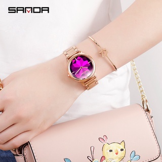 New SANDA Rose Gold Women Watches Luxury Top Brand Mesh Watch Women Waterproof Female Clock Ladies Relogio Feminino P101