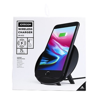 ที่ชาร์จไร้สาย JOYROOM รุ่น JR-K10 wireless charger ตั้งโทรศัพท์ได้ Output 5V-1A ชิป IC ปลอดภัย