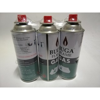 แก๊สกระป๋อง BUGA FLAME แก๊สกระป๋องใหญ่ความจุกระป๋อง 520 ml สำหรับ หัวเป่าไฟ และ เตาแก๊สปิคนิค