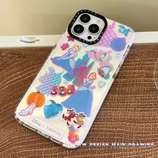 เคสโทรศัพท์มือถือแบบนิ่ม กันกระแทก ลายการ์ตูนซินเดอเรลล่า กระดาษแข็ง โฮโลแกรม สําหรับ iPhone 13 12 11 Pro MAX IX XS MAX XR i7 8 Plus