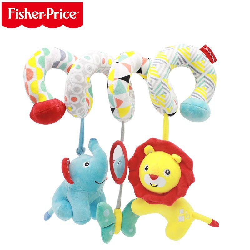 ของแท้-fisher-price-โมบายผ้า-โมบายแบบเกลียว-รูปช้างและสิงโต