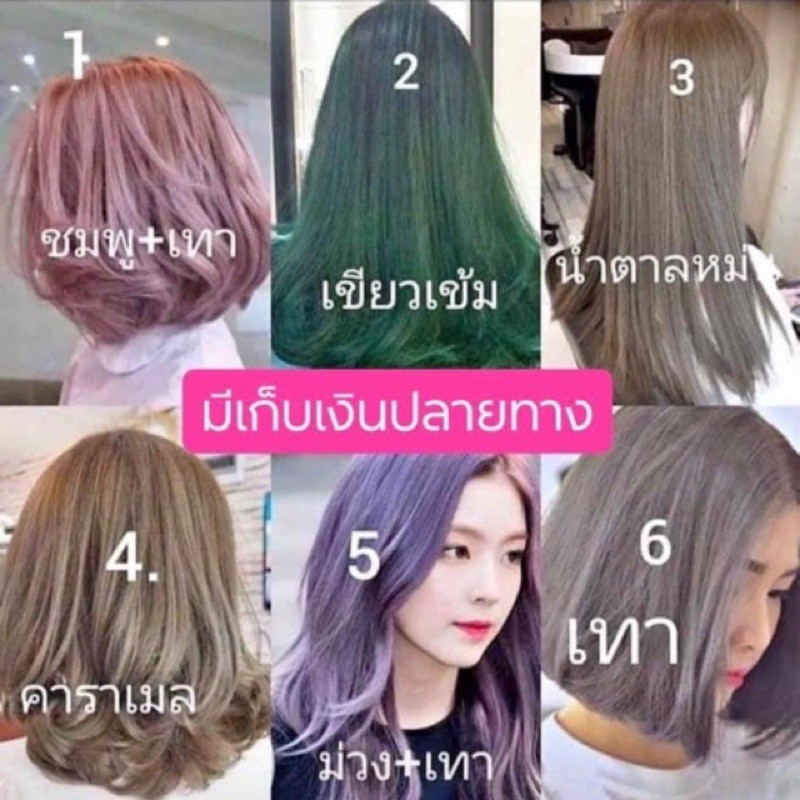 รูปภาพสินค้าแรกของสีย้อมผม สีผม สีปิดหงอก ยาย้อมผม สีติดทน ยอดฮิต  cawai cosplay ขั้นต่ำ2ซอง