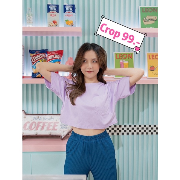 ถูกที่สุด-candy-top-crop-เสื้อครอปผ้าคอตตอน100