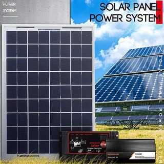 【Special offer】☃❣Easygo 1000W Solar Panel System Solar Panel 60A Charge Controller Solar Inverter Kit #0825