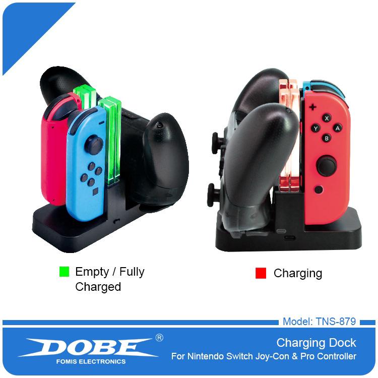 ภาพขนาดย่อสินค้าแท่นชาร์จไฟ led สําหรับ nintendo switch controller 4 in 1 แท่นชาร์จจอยJoy-Con Nintendo Switch Charging Dock Nintendo Switch Joy Con+Joy Pro ยี่ห้อ Dobe ของแท้