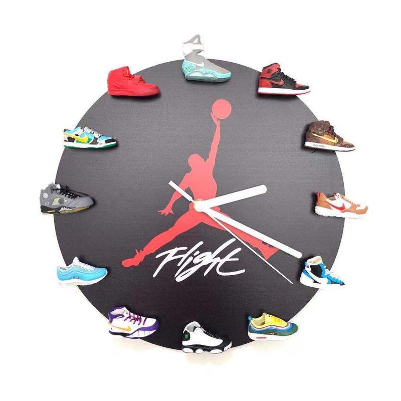 นาฬิกา-3d-aj-รองเท้าสามมิติรุ่น-black-aj1-12-นาฬิกาแขวน-aj-sneaker-clock
