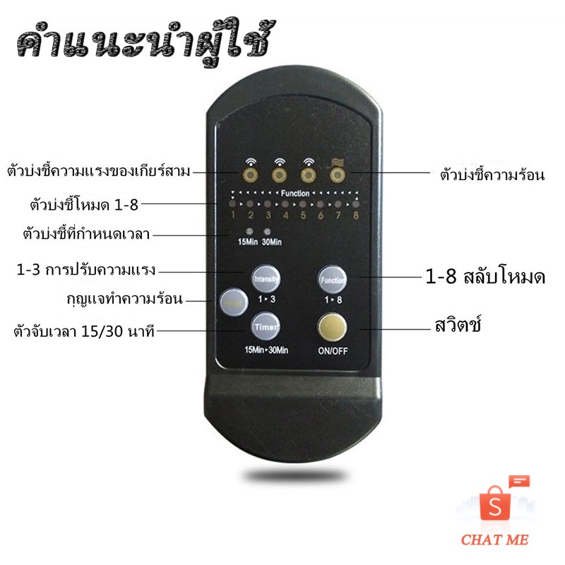 เบาะนวดไฟฟ้า-เบาะนวด-เบาะนวดไฟฟ้า-เต็มหลัง-พร้อมนวดคอ-ใช้ได้ทั้ง-ที่บ้าน-และ-ในรถยนต์-ปรับได้-8-ระดับ-ผ่อนคลาย