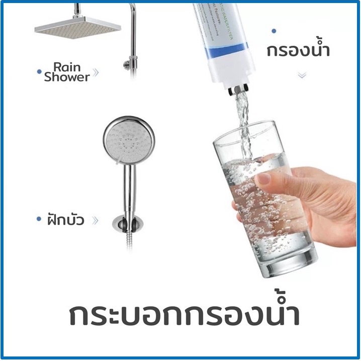 ฟิลเตอร์-กรองน้ำฝักบัว-กรองน้ำประปา-water-filter-shower-พร้อมใช้งานไ่ด้ทันที-เครื่องกรองน้ำสำหรับอาบน้ำ-กรองคลอรีน