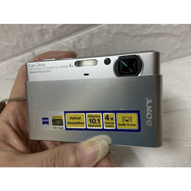 SONY CyberShot DSCT77 Digital Camera มือสองสภาพดี สีเงิน Shopee