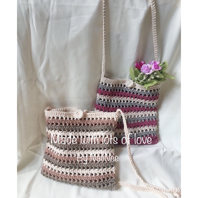 Crepe Knit Crossbody Bag