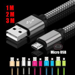 Micro USB ชาร์จเร็ว   Data Sync Transfer สายถักที่แรงถัก Android สายเร็วสายชาร์จ