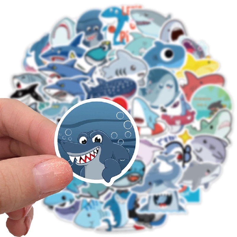 สติ๊กเกอร์-baby-shark-292-เบบี้ชาร์ค-50ชิ้น-น้องน่ารักมาก-น้อง-ปลา-ฉลาม-เบบี้-ชาค-ชาร์ค-ปลาฉลาม-เพลง-การ์ตูน-โลมา-นี