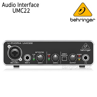 สินค้า BEHRINGER U-PHORIA UMC22 USB Audio Interface ออดิโออินเตอร์เฟส