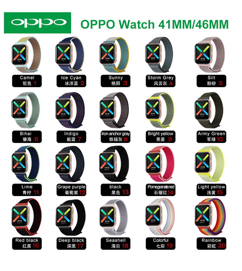 ภาพหน้าปกสินค้าสายนาฬิกาข้อมือ ไนลอน สําหรับ Oppo Watch 41 มม. / 46 มม. จากร้าน nuberkey.th บน Shopee