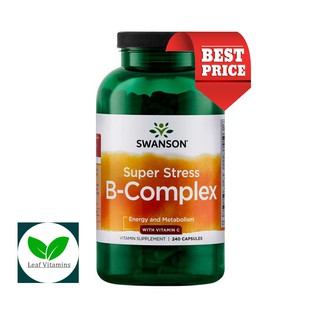 ภาพหน้าปกสินค้าSwanson Premium Super Stress Vitamin B-Complex with Vitamin C / 240 Caps ที่เกี่ยวข้อง