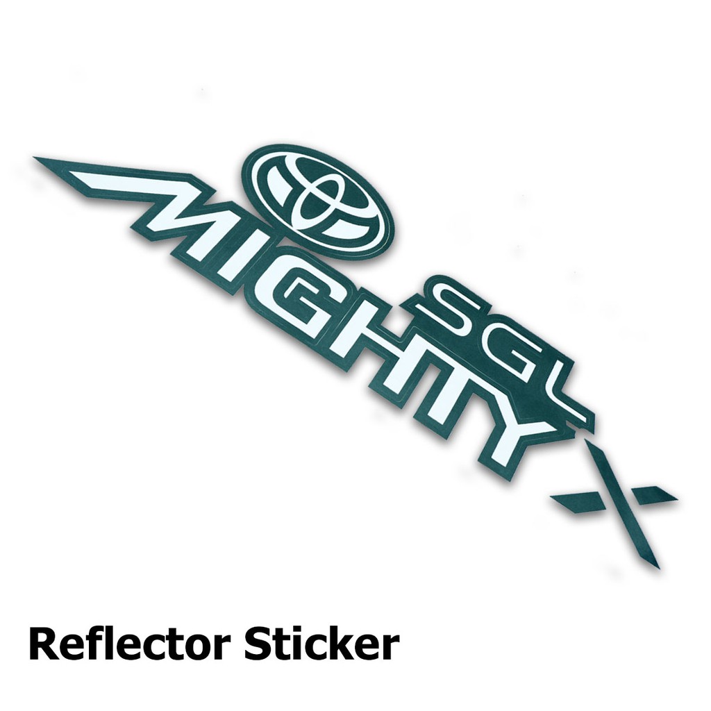 สติ๊กเกอร์-sticker-mighty-x-sgl-สะท้อนแสง-สี-silver-black-hilux-mighty-x-toyota-2-4-ประตู-ปี1996