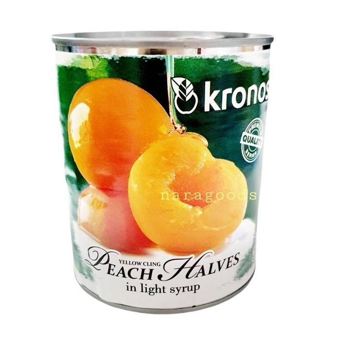 ภาพหน้าปกสินค้าKronos Peach halves in Light Syrup พีชครึ่งลูก ในน้ำเชื่อม