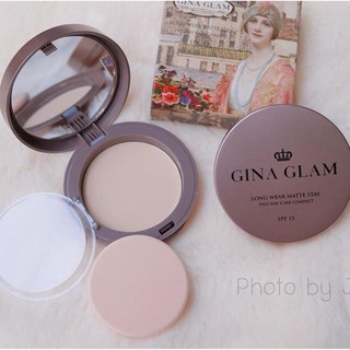 จีน่า เกลม ลอง แวร์ แมทท์ สเตย์ ทู เวย์ เค้ก คอมแพ็ค GINA GLAM LONG WEAR MATTE STAY TWO WAY CAKE COMPACT G40