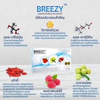 ภาพขนาดย่อของภาพหน้าปกสินค้าบรีซซี่ Breezy 1 กล่อง  นวัตกรรมใหม่ที่บำรุงน้ำตาล ของแท้100% จากร้าน knsshop บน Shopee ภาพที่ 3