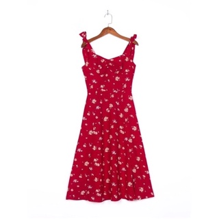 เดรสกระโปรง 👗🌺 Mabel Red Dress 🌺👗