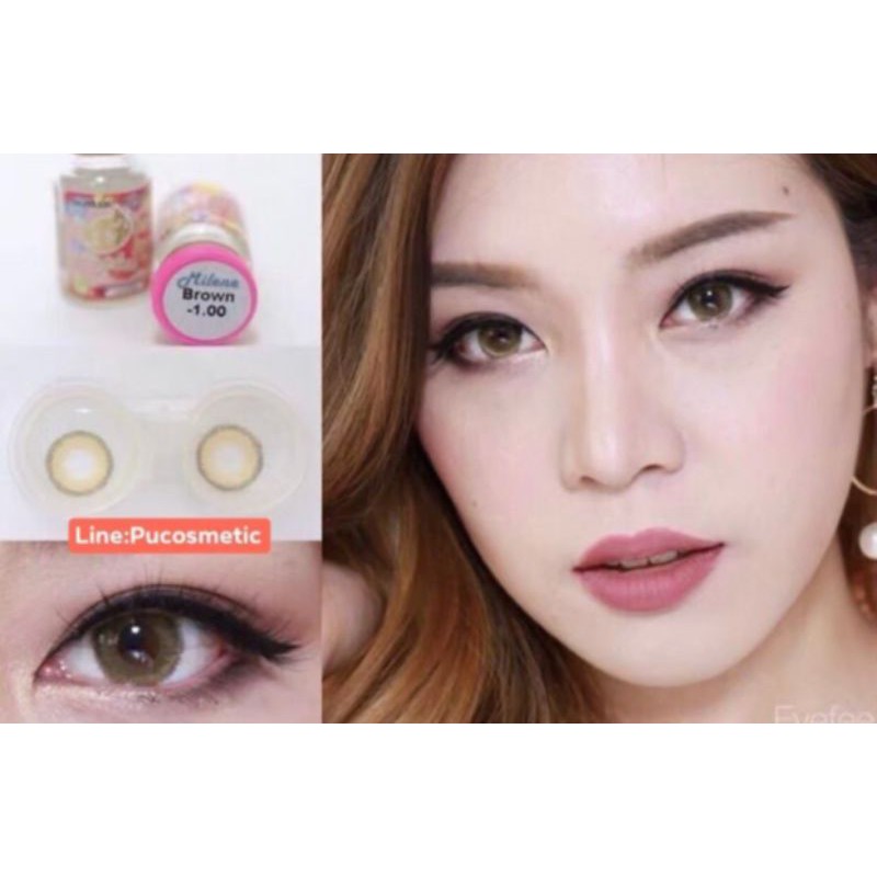 kitty-kawaii-คิตตี้-คาวาอิ-สีน้ำตาล-1-25-คอนแทค-เลนส์-สั้น-125-contactlens-สายตาสั้น125-สายตาสั้น-1-25