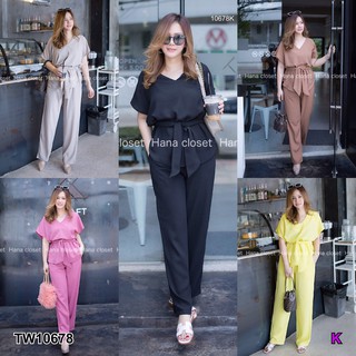 AK 10678 Set 2 ชิ้น #สาวอวบ เสื้อคอวี แขนล้ำ