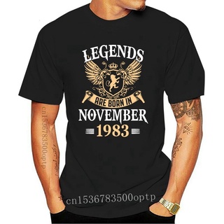 [100% Cotton] เสื้อยืด คอกลม พิมพ์ลาย Legends Are Born In November 1983 สไตล์วินเทจ สําหรับผู้ชาย JHpnmg81LJalee09